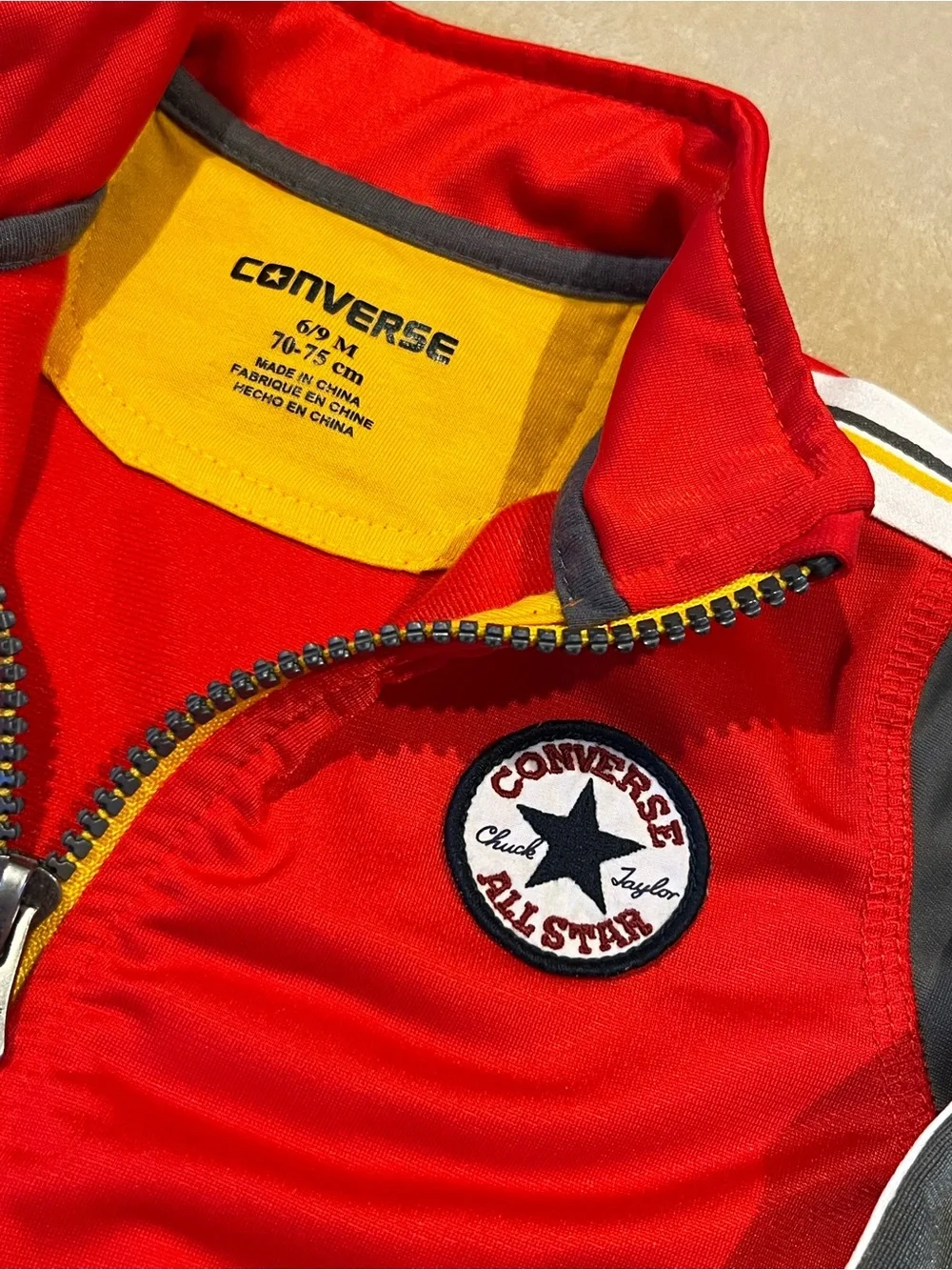 Converse All Star Sporty Baby Full Zip Jacket Size 6-9 Months